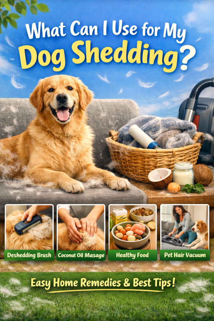 What can I use for my dog shedding? – dog grooming with deshedding brush, coconut oil and pet hair vacuum at home
