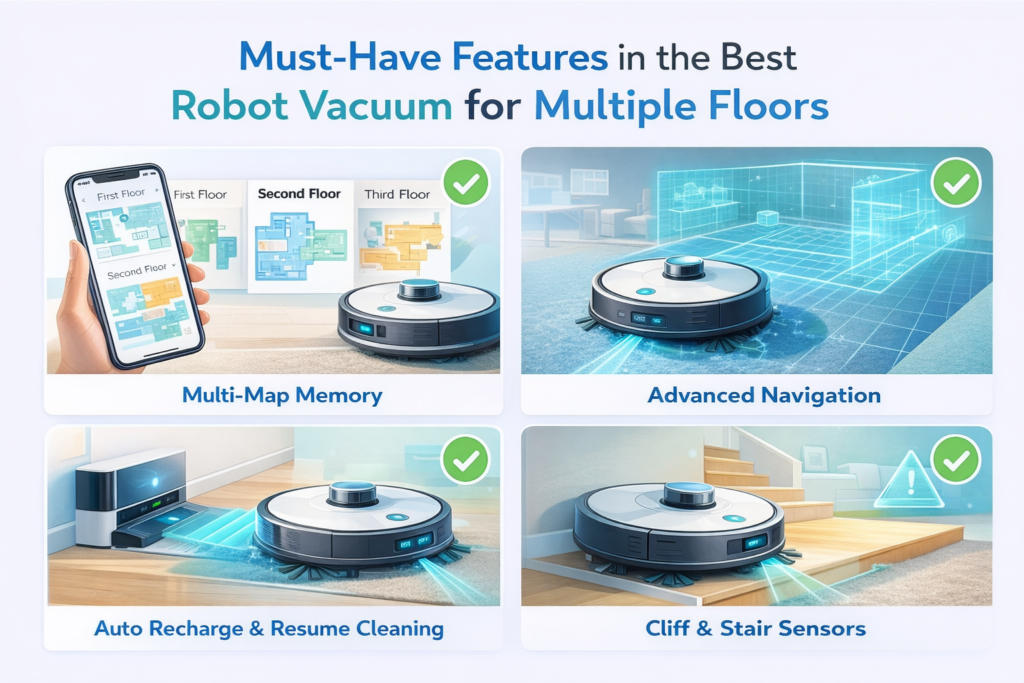 best robot vacuum for multiple floors cleaning stairs carpet and hardwood floors 2026