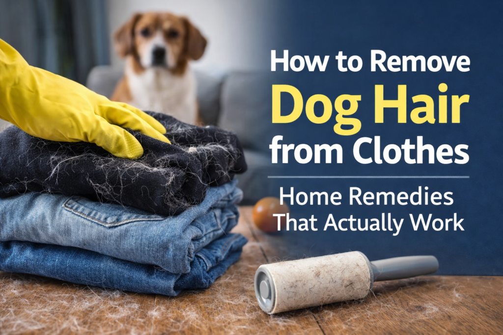 how to remove dog hair from clothes home remedies using rubber gloves