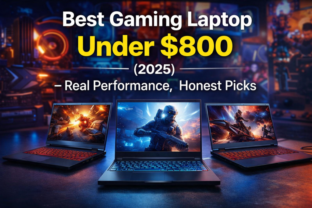 Best gaming laptop under $800 in 2026 with high performance GPUs, FPS gaming capability, and honest budget gaming laptop picks