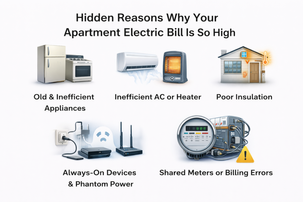 why is my electric bill so high in my apartment? 