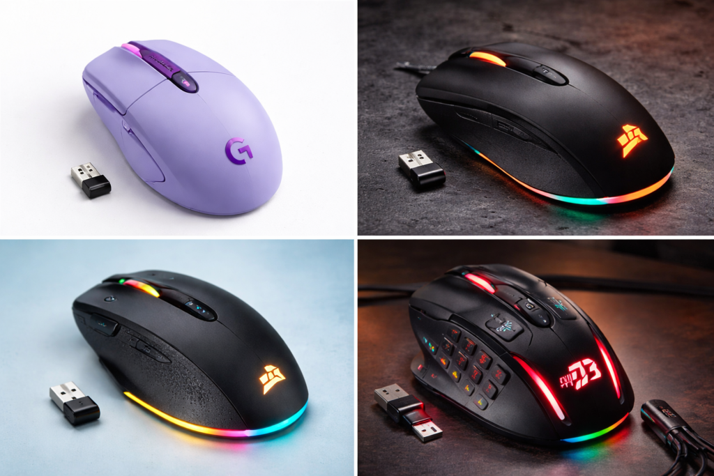 best wireless gaming mouse under $50 Logitech G305 SteelSeries Rival 3 Corsair Harpoon Redragon M913 wireless gaming mouse comparison