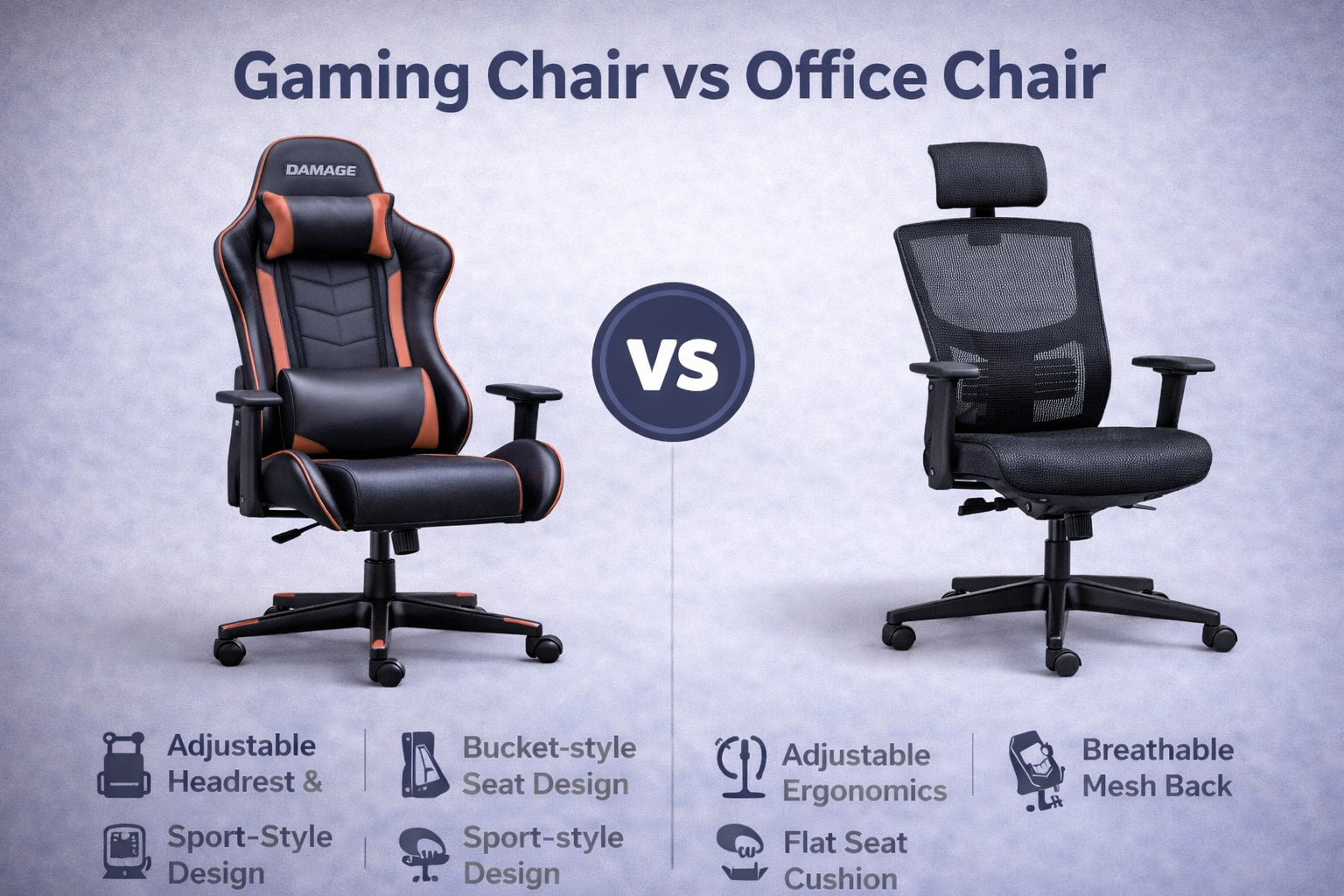 gaming chair vs office chair which is better